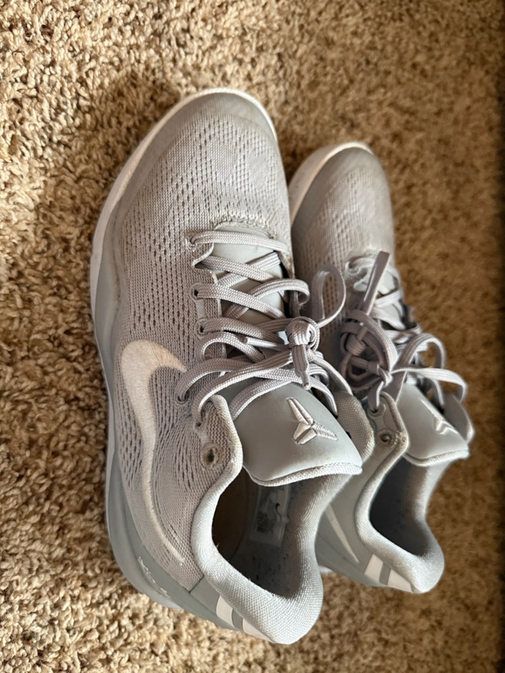 Nike Women’s Light Grey Knit Training Sneakers